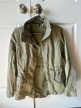 H&M Light Olive Utility Jacket